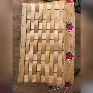 Woven Basket with Apple Design Strap